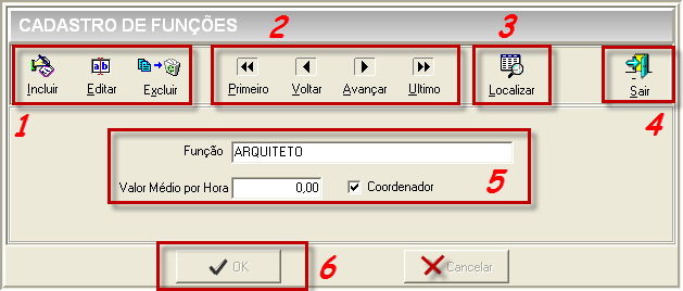 Cadastro de Funções